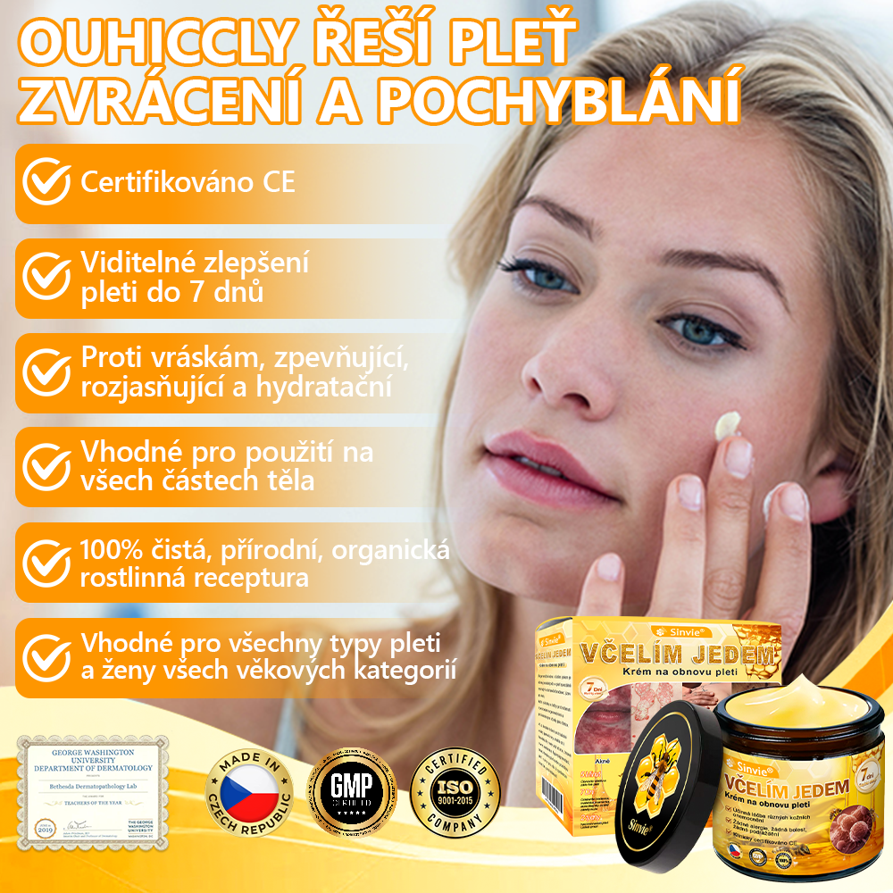 🔥🐝 Sinvie® Krém na obnovu pleti s včelím jedem(👨‍⚕‍CE schváleno)👍✅